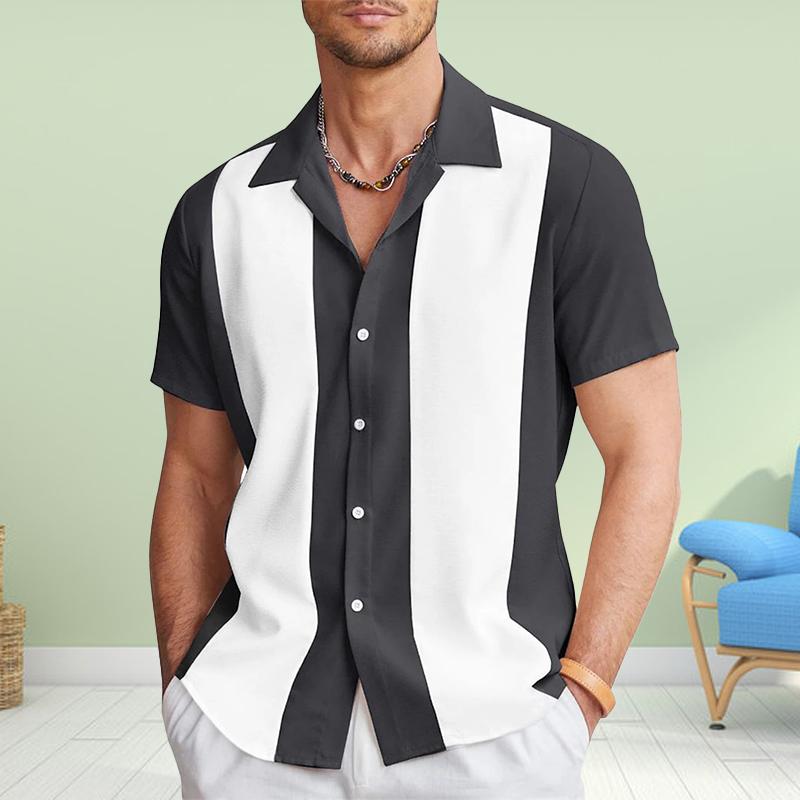 Men's Handsome Stripes 3D Print Shirt Button Up Shirt Casual Shirt Summer Shirt Short Sleeve Daily Vacation Clothing
