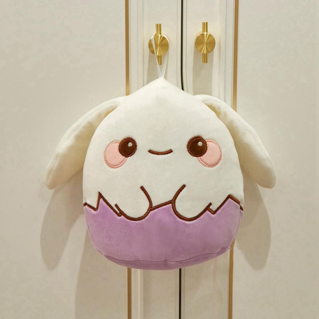 Lindo pollito amarillo conejo cojín de peluche juguete muñeco conejito blanco pequeño muñeco niños acompañamiento muñeco calmante