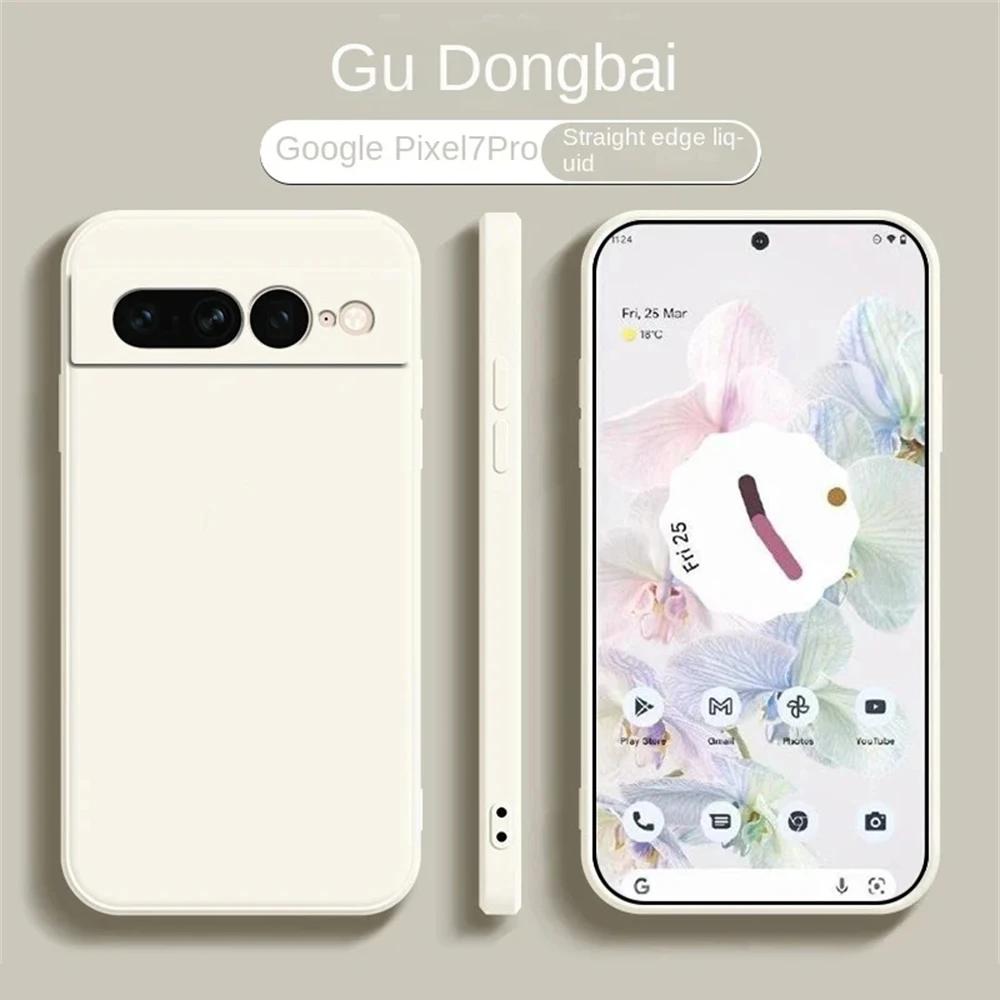 Flüssigsilikon Stoßfeste Hülle Für Google Pixel 8 Hülle Pixel 6A 7A 8 6 7 Handyhülle Stoßfänger Weiche TPU Hülle Google Pixel 8A Abdeckung