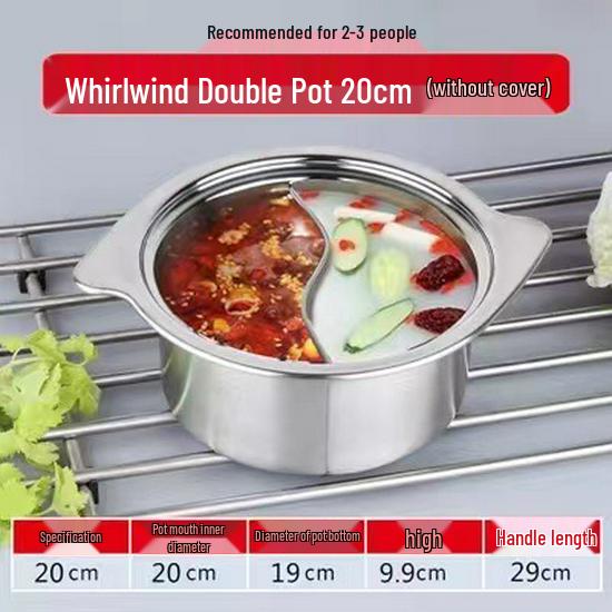 Stainless Steel Single-Serve Mini Hot Pot with Induction Compatibility and Extra Thick Design for One Person