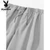 PLAYBOY Men's Pure Cotton Straight-Leg Casual Trousers