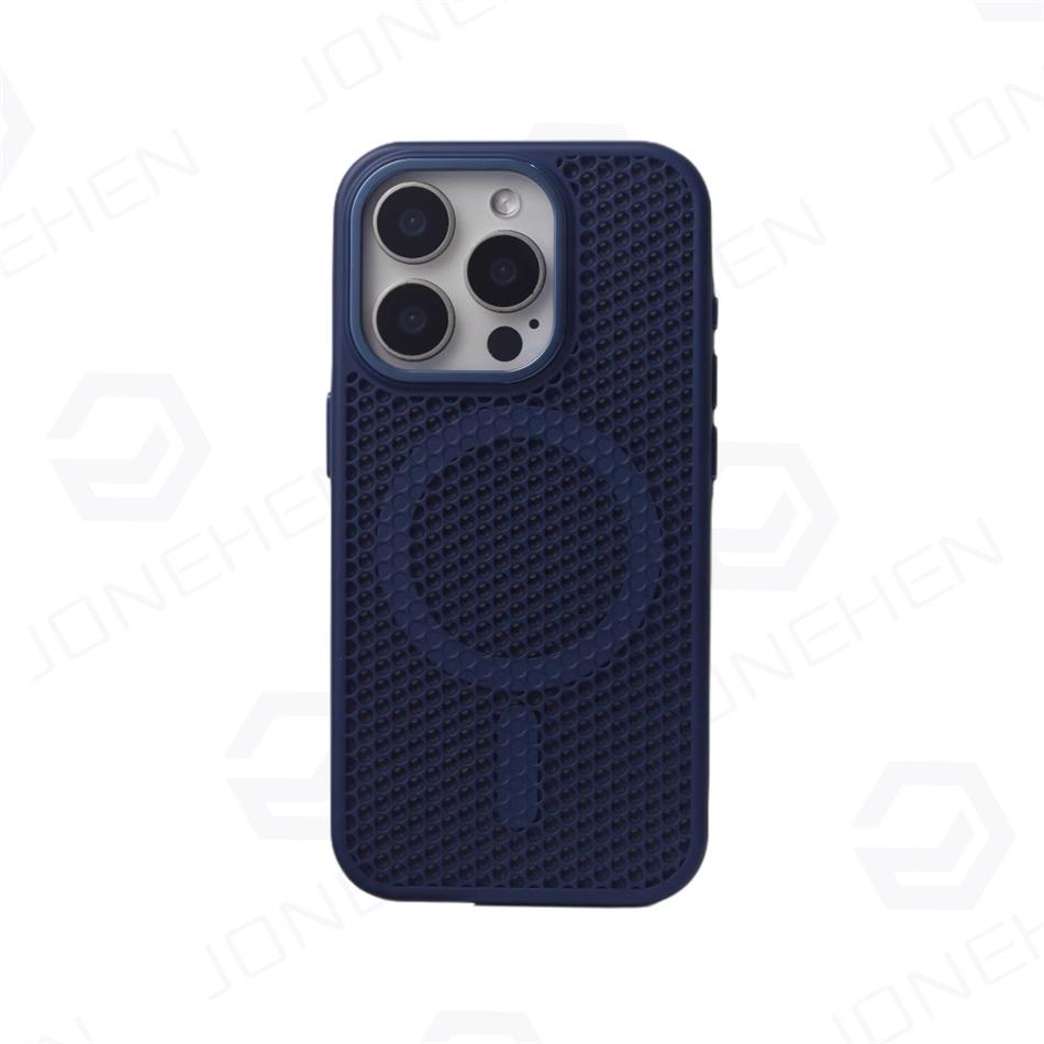 Heat Dissipation Mesh For  Magnetic Wireless Charge Case For For Iphone 16 1 14 Plus 13 12 17 Pro Max Breathable Armor Cover