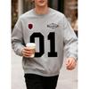 2026 Brooklyn Number 01 Print Male Sweatshirt Street Fashions Pullovers Autumn Oversized Tops Casual Crewneck Unisex Clothes