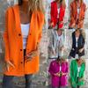 Autumn Winter New Style Long Sleeve Solid Color Coat Women's Clothing