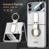 Foldable Phone Case With Ring Kickstand Galaxy Z Flip3 Flip4 PC Cover Flip Style Protective Shell