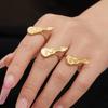 Stainless Steel Adjustable Wedding Rings Dating Rings Guitar Shape Delicate Finger Jewelry for Woman and Man Present