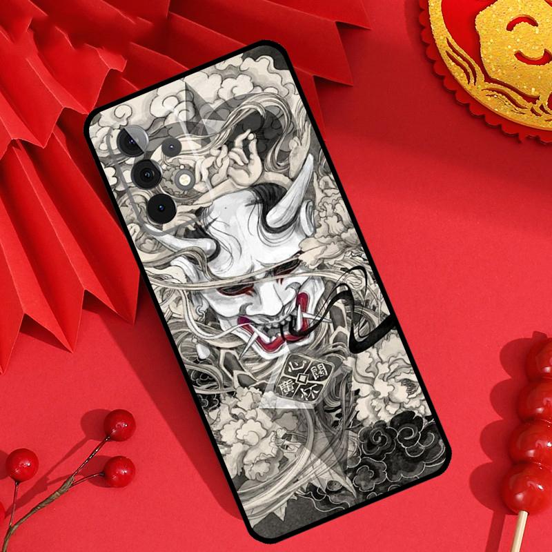 Samurai Oni Mask Case For Samsung Galaxy M21 M31 M35 M12 M13 M14 M15 M06 M16 M36 M56 M53 M32 M52 M55 M34 M54