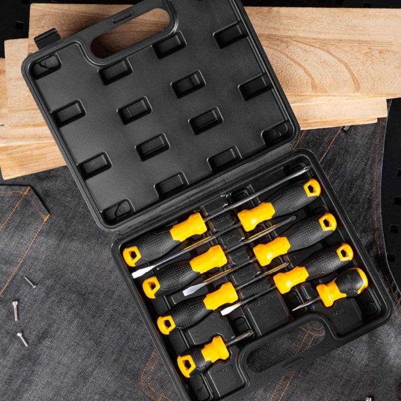 Professional Slotted / Cross-head Screwdriver Home Repair Tool Ergonomic Non-slip Handle for Laptop Electrical Repair