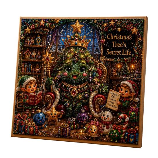 Holiday Art Projects for Families Xmas Faux Pearl Kit, Santa Claus Reindeer Painting DIY Craft Kits Teens Sparkling 3D Festive Wall Kit Adults, Winter