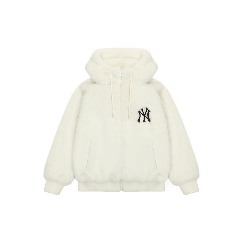 New MLB Velvet Jackets Unisex Cream 3AFDB0426-50CRS