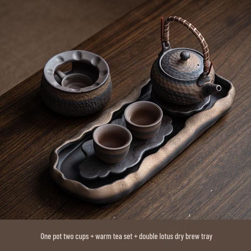 

Vintage Ceramic Tea Tray & Warmer Set