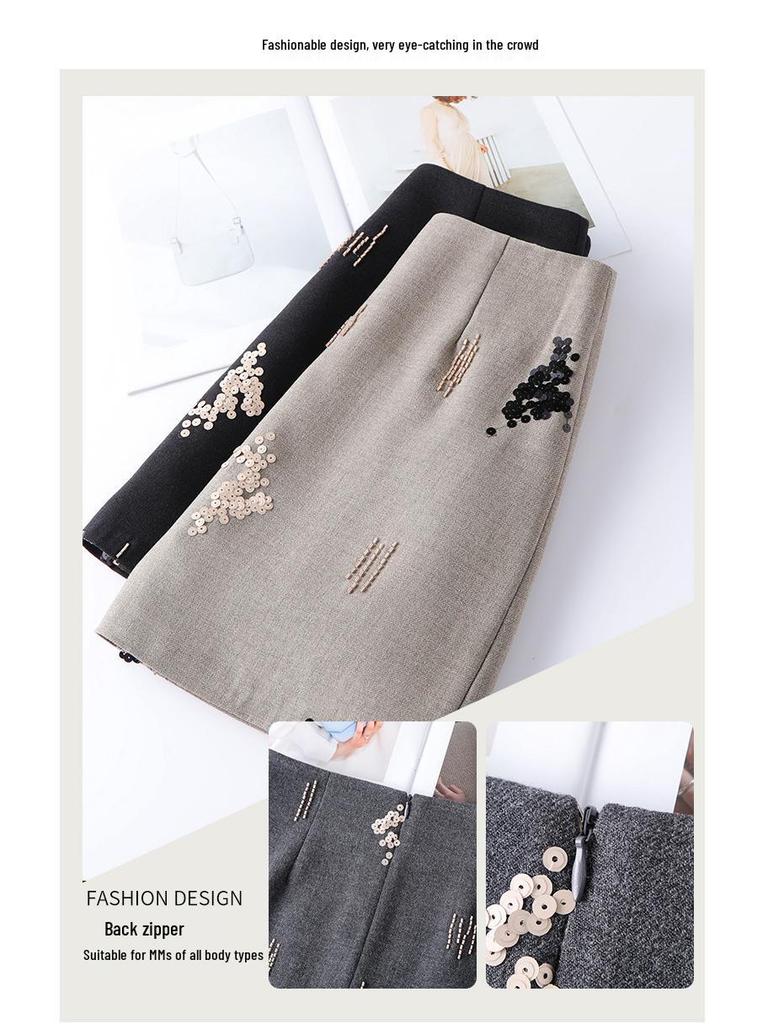 Chic Petite A-Line Sequin Skirt for Women - Spring/Autumn 2026