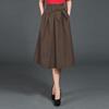 Damska letnia spódnica A-line o długości do kolan z elastycznym stanem z wysokim stanem - wysokiej jakości spódnica midi slim-fit na modne codzienne okazje