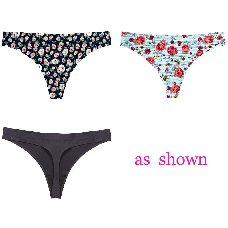 CINOON 3 Teile/los Frauen Sexy Blumen Dessous Versuchung Low-taille Höschen Tanga Keine Spur Atmungsaktive Unterwäsche G String Dessous