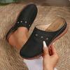 Mules Pantofole con Zeppa Leggere Donna Estate Traforate Ciabatte Scarpe Taglie Forti Suola Spessa Sandali da Esterno
