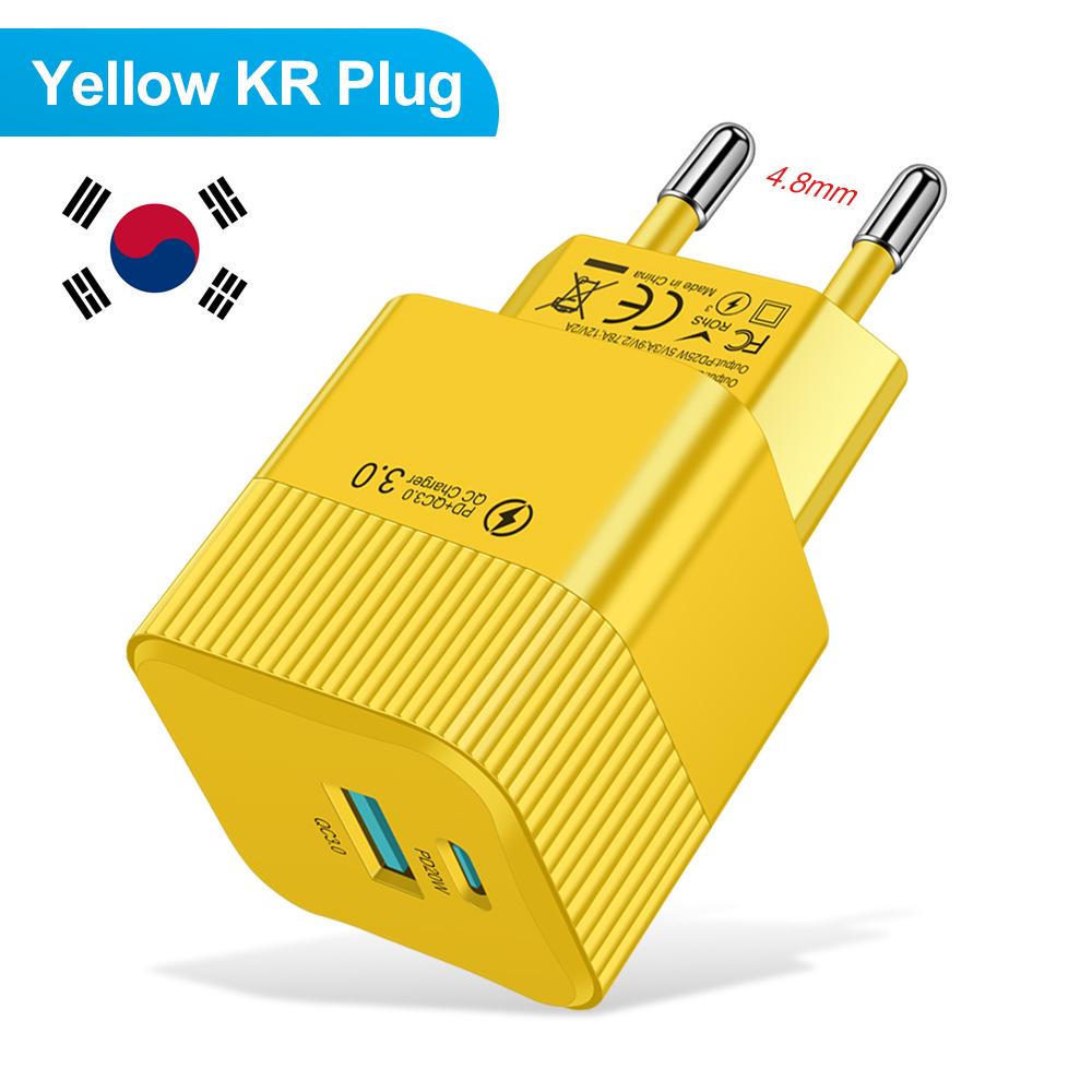 Macaron 25W USB+PD Super Fast Charger - EU/US/KR Standards
