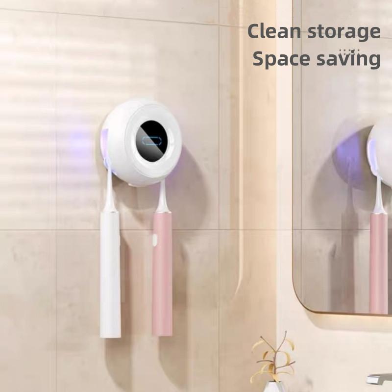 Soporte Eléctrico Inteligente para Cepillos de Dientes UV para Parejas Esterilizador UV de Cepillos de Dientes Recargable Caja de Desinfección de Cepillos de Dientes para Baño