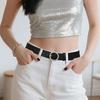 Round-buckle Trendy Student Decorative Belt For Women, Casual, Fashionable And Personalized Women's Belt.