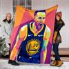 1pc Basketball, Player, Action Digital Printed Flannel Blanket, Super Soft Plush Fleece Bed Cover, Multipurpose Four Season Blanket for Sofa