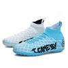 Football Shoes 31-48 Men's High-top Football Boots Large Size Long Nails Leather Boys Soccer Shoes
