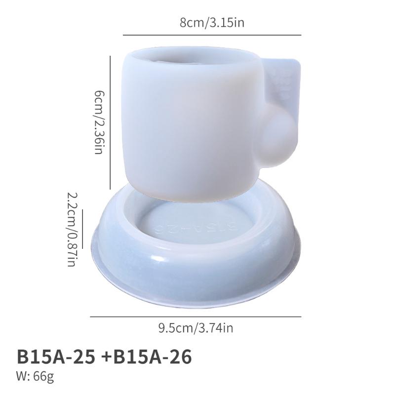 Realistic Mug Silicone Mold Korean Style Concrete Candle Cup Succulent Planter Cement Wax Containers Decor Epoxy Resin Mold