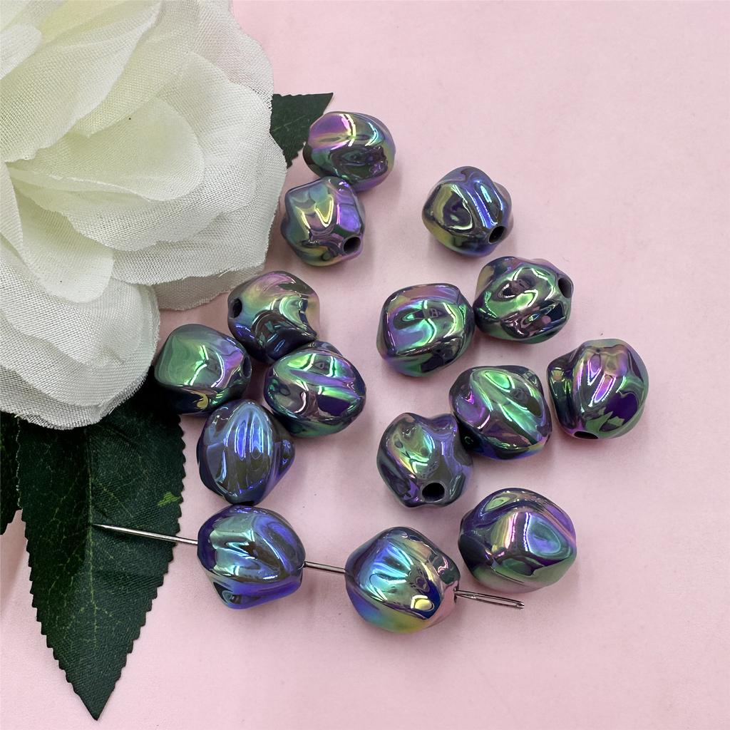 Jewely Accessories Magic Color Making Earrings Creative Beads Loose DIY Bracelets 21mm Fashion 15Pcs Heterotypic Acrylic