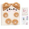 Belunso A6 Fluffy Animal 6 Hole Sticker Binder Trading Card Album with 80 Pockets 10 Refills & 2 Underlays