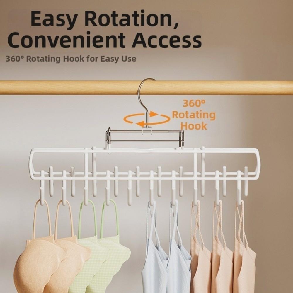 Foldable Lingerie Hanger Space Saving Underwear Hanger New 20-hook Hanger Lingerie Storage