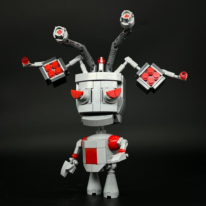 Alien Robot Dog Creative Model Building Blocks Kit Toys Collection Ornaments for Enthusiasts & Children Christmas Birthday Gift