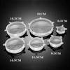 Lot de 6 Couvercles Extensibles en Silicone, ( passe au micro-ondes, réutilisable) ,transparent