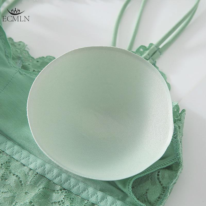 Renda Floral Lindo Envolvimento nas Costas Tubo Top Peitoral com Bojos Para Evitar Exposição Regata Feminina Decote V