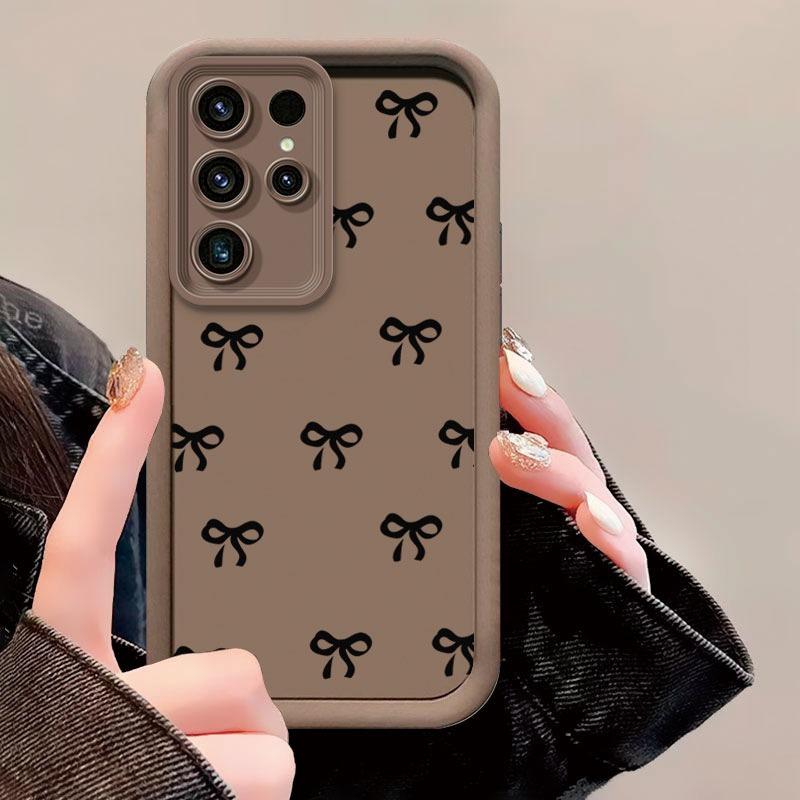 Simple Bow Pattern Phone Case Suitable for Samsung for Galaxy S26 S25 S24 S23 S22 S21 S20 FE Ultra Plus 5G Anti Drop Back Cover