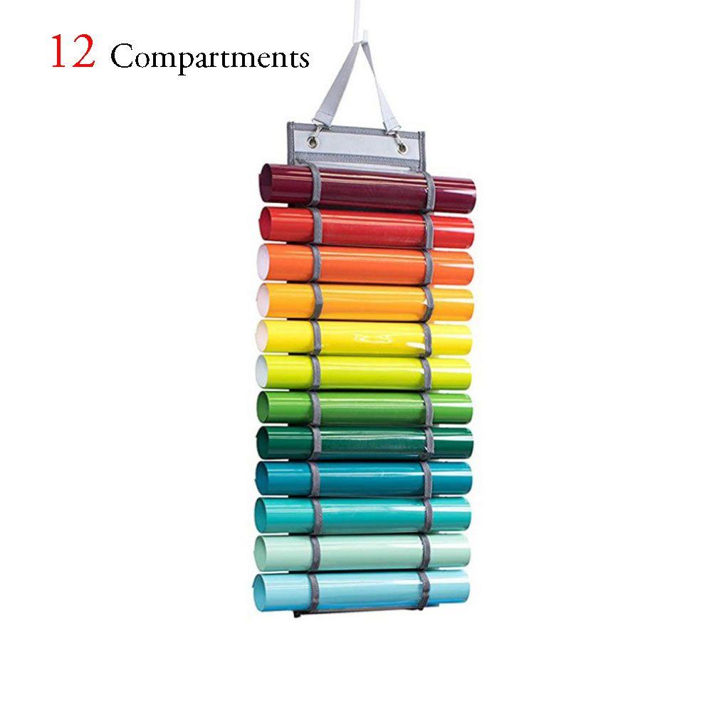 

Применение Многофункциональный держатель для виниловых рулонов Стойка для хранения Настенный подвесной органайзер для хранения 12 Compartments