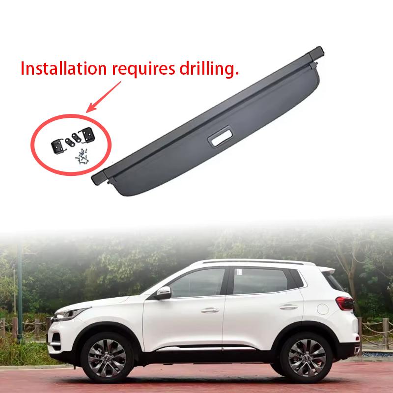 Trunk Curtain Cover Organizer For Ebro S400 For Chery Tiggo 4 2024-2025 1.5/Hev Rear Rack Partition Shelter Shield Shade Storage