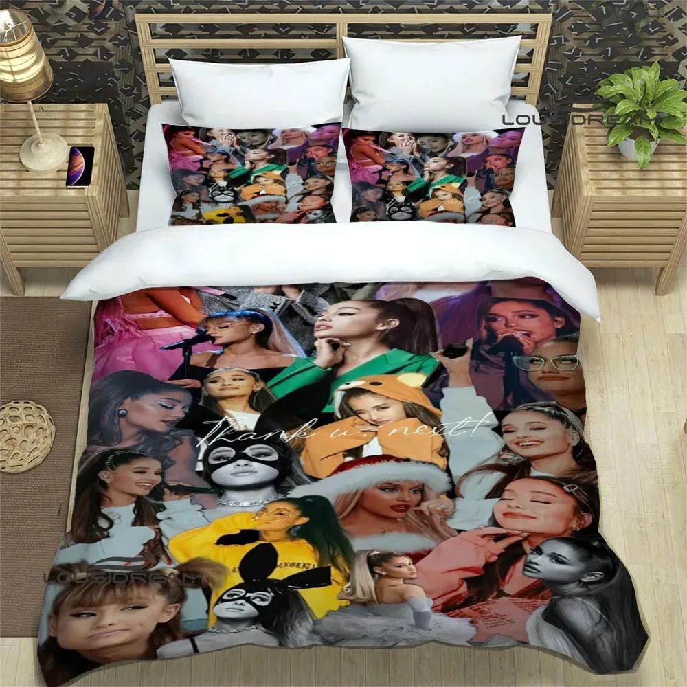 Sängerin Ariana Grande Bettwäsche-Sets exquisites Bettwaren-Set Bettbezug Bettdecke-Set Bettwäsche-Set Luxuriöses Geburtstagsgeschenk