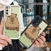 Phone Case: 2D Flat Samsung Galaxy A34 A35 M05 M06 S20 S22 S21 FE Plus 5G Layered Protective Case, Strawberry Capybara, Christmas and Halloween Gifts