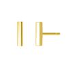 CARLIDANA Simple Design Geometric Rose Gold Plated Earrings Stainless Steel Rectangle Square Stud Earrings for Women Jewelry