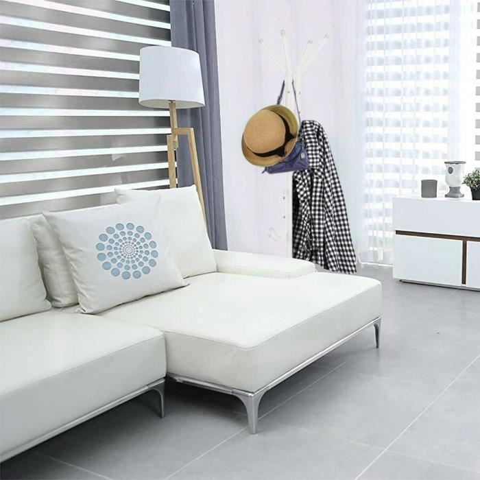Coat Rack - SPRINGOS - 177 Cm - Metal - White - Contemporary - Design