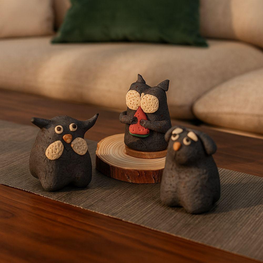 

Handmade Miniature Figurines Cute Tea Pet Ornament Cultural and Creative Decorative Ornaments Gift Style A