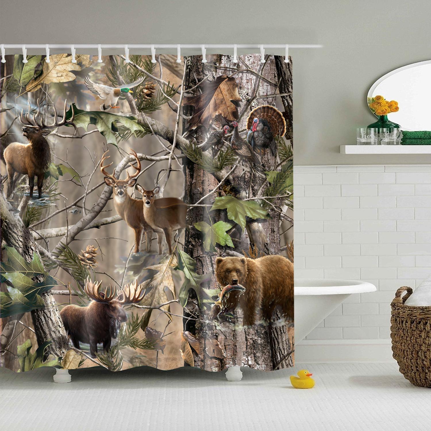 

Cartoon Animal Horse Flamingo Printing Bath Polyester Shower Curtain For Bathroom Nordic Waterproof Bath Curtains Home Decor W90*H180(CM)-1 Pcs