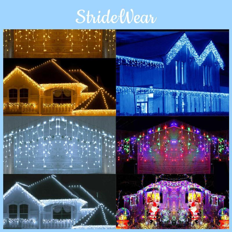 Icicle Curtain 13130ft Lights Led Fairy Christmas Indoor Outdoor Party Wedding