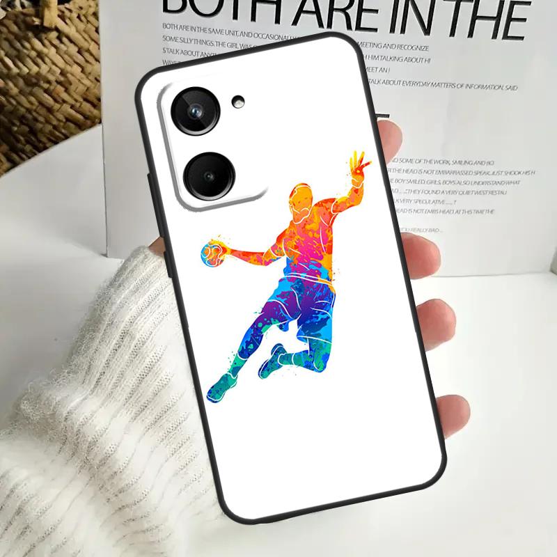 Handball Sport Case For Realme 9 10 11 12 Pro Plus GT5 GT Neo5 C21Y C25s C30 C31 C33 C35 C51 C53 C55 C67