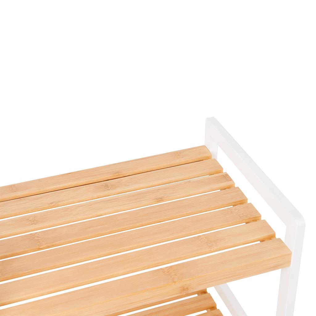 SONGMICS Bamboo Shelf, Kitchen Shelving, Bathroom Shelf, Bookcase, 4 Shelves 45 x 31.5 x 110 cm Ideal for Bathroom, Kitchen, Living Room, Bedroom