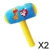 2x Baby Toy HAMMER Plush Toy Cotton Filled Cartoon Style Animals 23.8cm Gift