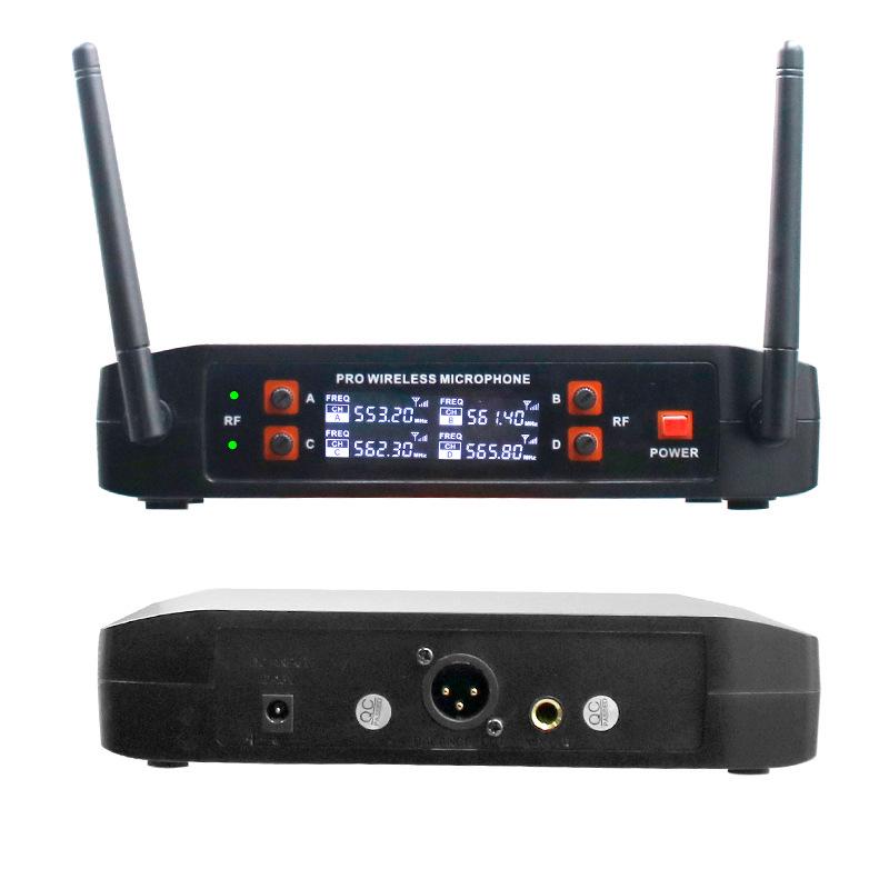 T66 UHF Wireless One-to-Four Karaoke Stage Performance Microphone.