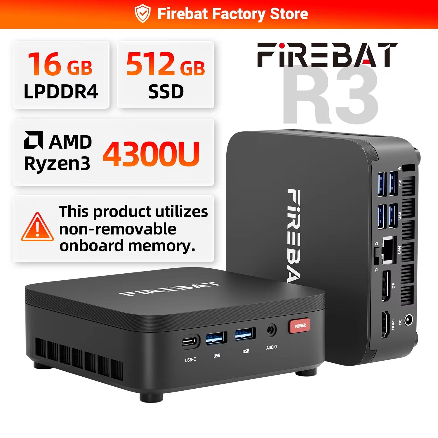 FIREBAT R3 Mini PC AMD Ryzen