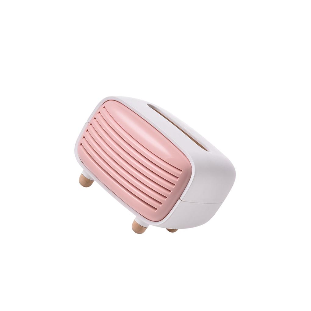 Radio Box Paper Case Desktop Dispenser Napkin Holder Living Room Business Bathroom Kitchen Storage Cover Decoration