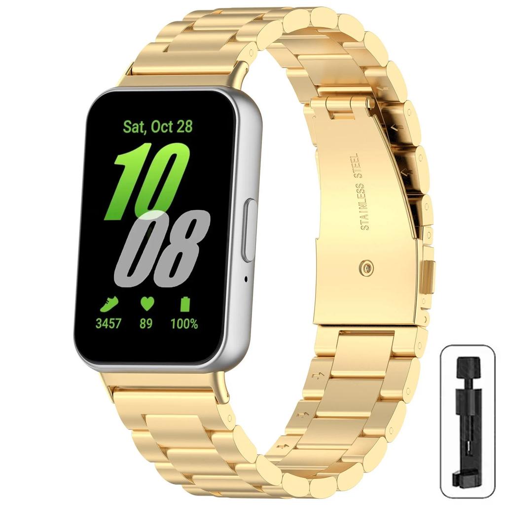 Stainless Steel Strap for Samsung Galaxy Fit 3 Metal Strap For Galaxy Fit 3 SM-R390 Correa