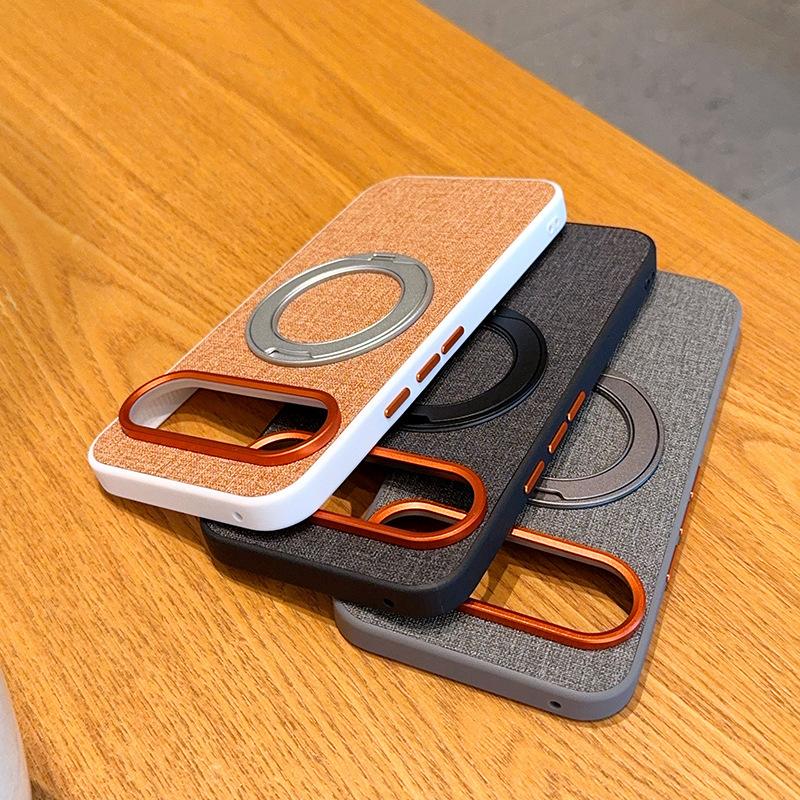 Shockproof Magnetic Case With Adjustable Kickstand For Google Pixel 10 Pro XL 10A Luxury Cloth Metal Lens Protective Back Cover