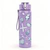 1PC Starfish Seashell Ocean Pattern Print 750ml Color Plastic Sports Water Bottle Leakproof Flip Straw Lid Suitable for Sports Office Home Use